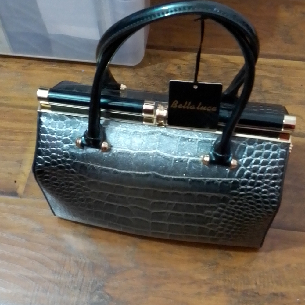 Metallic green purse